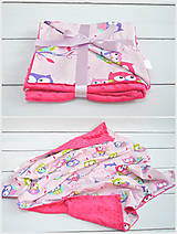 Úžitkový textil - Minky deka v ružovom - 8486730_
