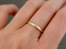 Prstene - 585/1000 zlatý zásnubný prsteň s diamantom - 8488371_