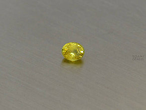 Minerály - ZAFÍR prírodný žltý ovál 5,0 x 4,0 x 2,9 mm NAHRIEVANÝ - 8492983_