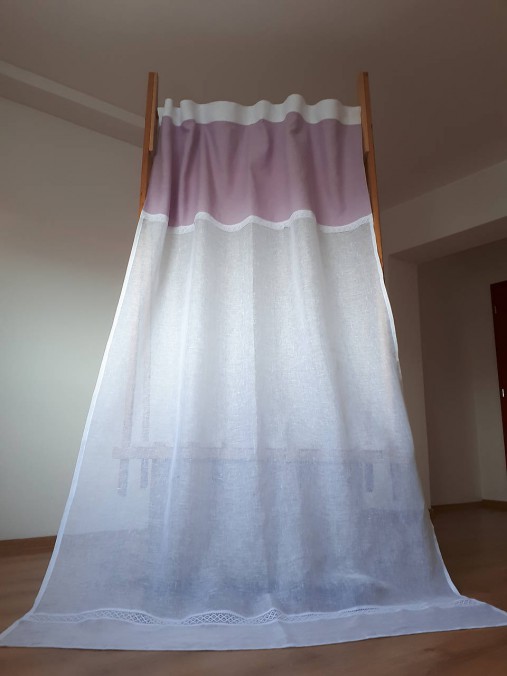 Úžitkový textil - Ľanový záves Romantic Roses - 8492931_
