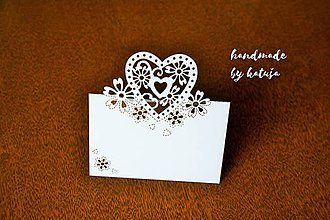 Papier - menovka SRDCE - 8497591_