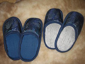 Ponožky, pančuchy, obuv - Papuče z hodvábneho brokátu - 8499397_