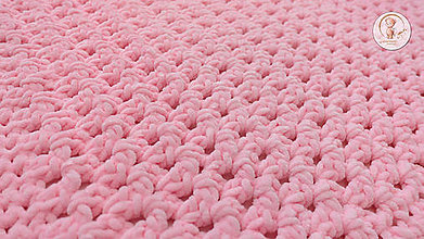 Detský textil - Háčkovaná detská deka "Simply pink" - 8500358_
