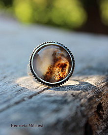 Prstene - strieborný prsteň s achátom (Mini) - 8501464_
