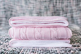 Detský textil - Teplučká deka pre dievčatko OEKO-TEX® - Bledoružová - 8503352_