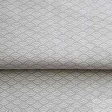 Textil - svetlosivé vlnky; 100 % bavlna Nemecko, šírka 140 cm, cena za 0,5 m - 8505819_