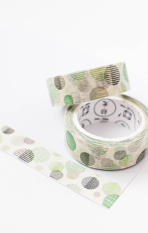 Papier - WASHI / papierová páska na tvorenie "modern dots" - 8503957_