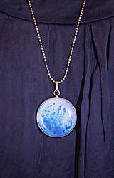 Náhrdelníky - Urán - modrofialový náhrdelník malý - 8507427_
