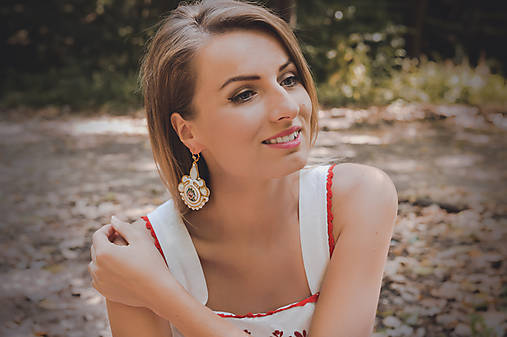 Náušnice - Folkové šujtášové náušnice I. - 8508668_
