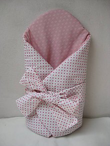 Detský textil - bodkovaná ružová - 8511191_