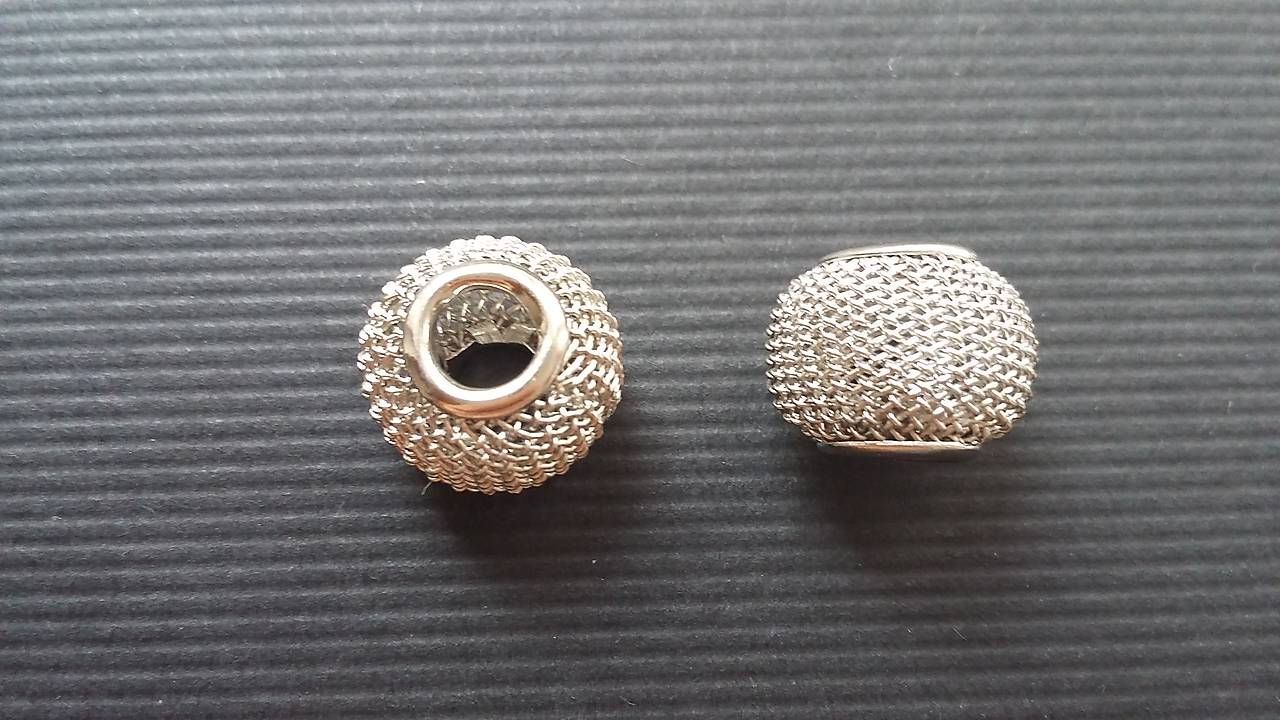 Korálka kovová (starostriebro 10 x 12 mm)
