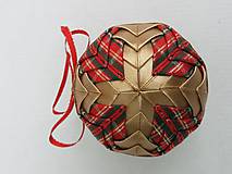Dekorácie - Vianočná guľa - 7,5 cm - 8514620_