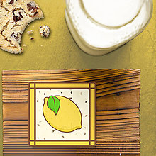 Dekorácie - Stracciatella potlač na koláčik ovocná edícia (citrón) - 8514309_