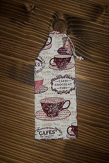 Úžitkový textil - Vrecko na príbor "Café" - 8526579_