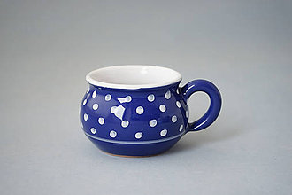 Nádoby - Buclák espresso puntík 5 modrý * - 8532758_