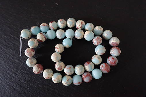 Minerály - Jaspis Aqua Terra 10mm - 8532898_