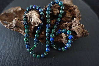 Minerály - Fenix (lapis lazuli a malachit) 6mm - 8533055_