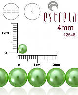 Korálky - Voskované perly zn.Estrela (12548 - zelená) 4mm, bal.31ks - 8532092_