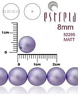 Korálky - Voskované perly zn.Estrela (52295 - matná fialová) 8mm, bal.15ks - 8532317_