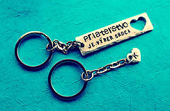 Kľúčenky - Mini srdiečko s iniciálkou / 1€ ks - 8534223_