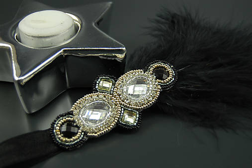 Ozdoby do vlasov - Great Gatsby Geometrický ornament ... čelenka - 8539319_