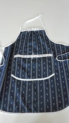 Úžitkový textil - Kuchynská zástera - modrotlač - 8538801_