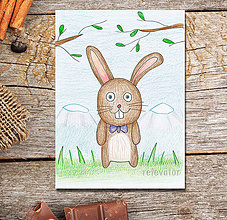 Kresby - Zvieracia kresba (zajačik) - 8536518_