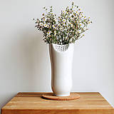 Dekorácie - White Flower (porcelánová váza) - 8546600_
