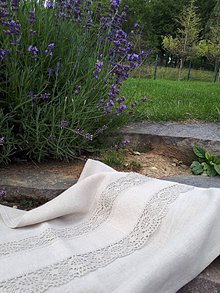 Úžitkový textil - Ľanová utierka Natur Romance - 8549673_