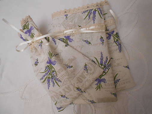 Úžitkový textil - Vrecúška na levanduľu Nostalgia - 8554162_