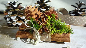 Dekorácie - Vianočné ozdoby - natur škoricovníky - 8553930_