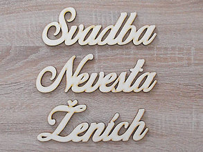 Polotovary - Svadba-Nevesta-Ženích (set 70x217mm) - 8557450_