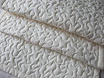 Úžitkový textil - Smotanová zástena so smotanovými vlnami - 8555003_