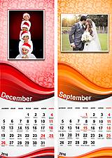 Grafika - úzky osobný kalendár s fotkami - 8558752_