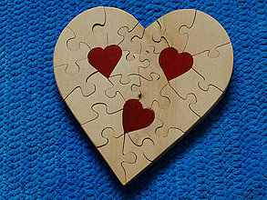 Dekorácie - Puzzle srdce - 8564386_