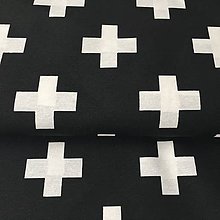 Textil - maxi krížiky, hrubšia zmesová látka, šírka 140 cm, cena za 0,5 m - 8564148_