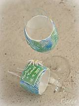 Nádoby - Svadobné poháre s menami - plesnivec alpínsky (2 ks) - 8561250_