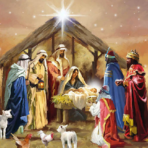  - Servítka "Nativity collage", ihneď - 8562001_