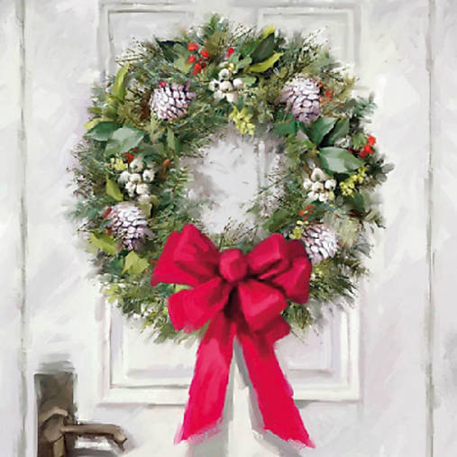  - Servítka "White wreath" - 8562070_