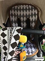 Detský textil - Bugaboo Seat Liner Graphic Grace fabric/ Podložka do kočíka Bugaboo/ Joolz SCANDI graphic grace black and white - 8565023_