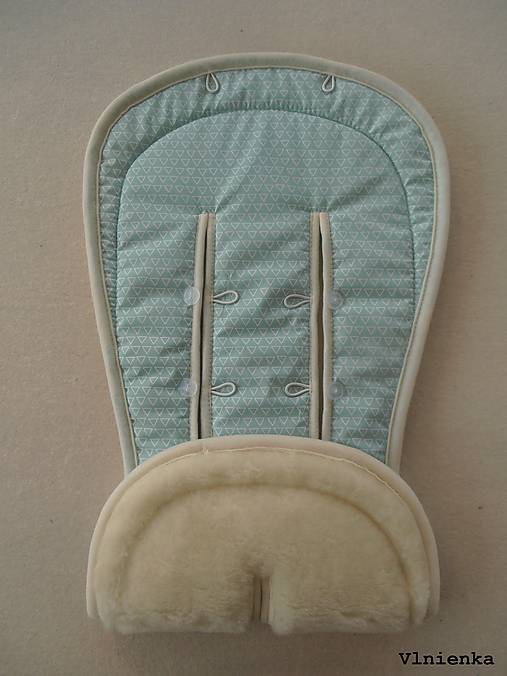 Detský textil - BUGABOO / JOOLZ Podložka do kočiarika MENTOLOVÁ TRIANGEL & MINT  - 8565534_