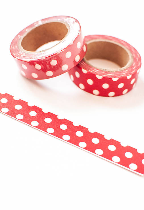 Papier - WASHI / papierová páska na tvorenie" bodka." - 8568291_