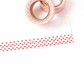 Papier - WASHI / papierová páska na tvorenie "láska rozkošná" - 8568207_