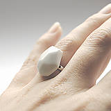 Prstene - Prsteň biely Krystalix / RING White - 8568944_