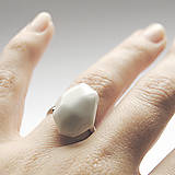 Prstene - Prsteň biely Krystalix / RING White - 8568945_