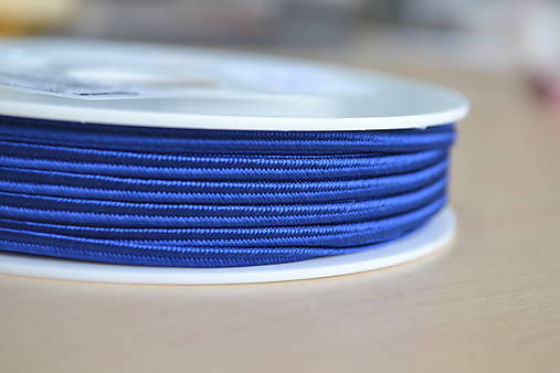 Šujtášová šnúrka parížska modrá 3mm, 0.25€/meter