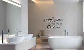 Dekorácie - Nálepky na stenu do kúpeľne - Shower - 8569636_