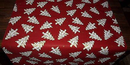 Úžitkový textil - Štóla s vianočnými stromčekmi - 8575641_