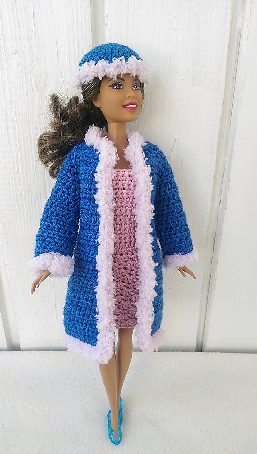 - Háčkovaný kabát pre Barbie - 8579349_