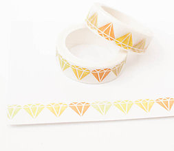 Papier - WASHI / papierová páska na tvorenie "melírový diamant " - 8579390_